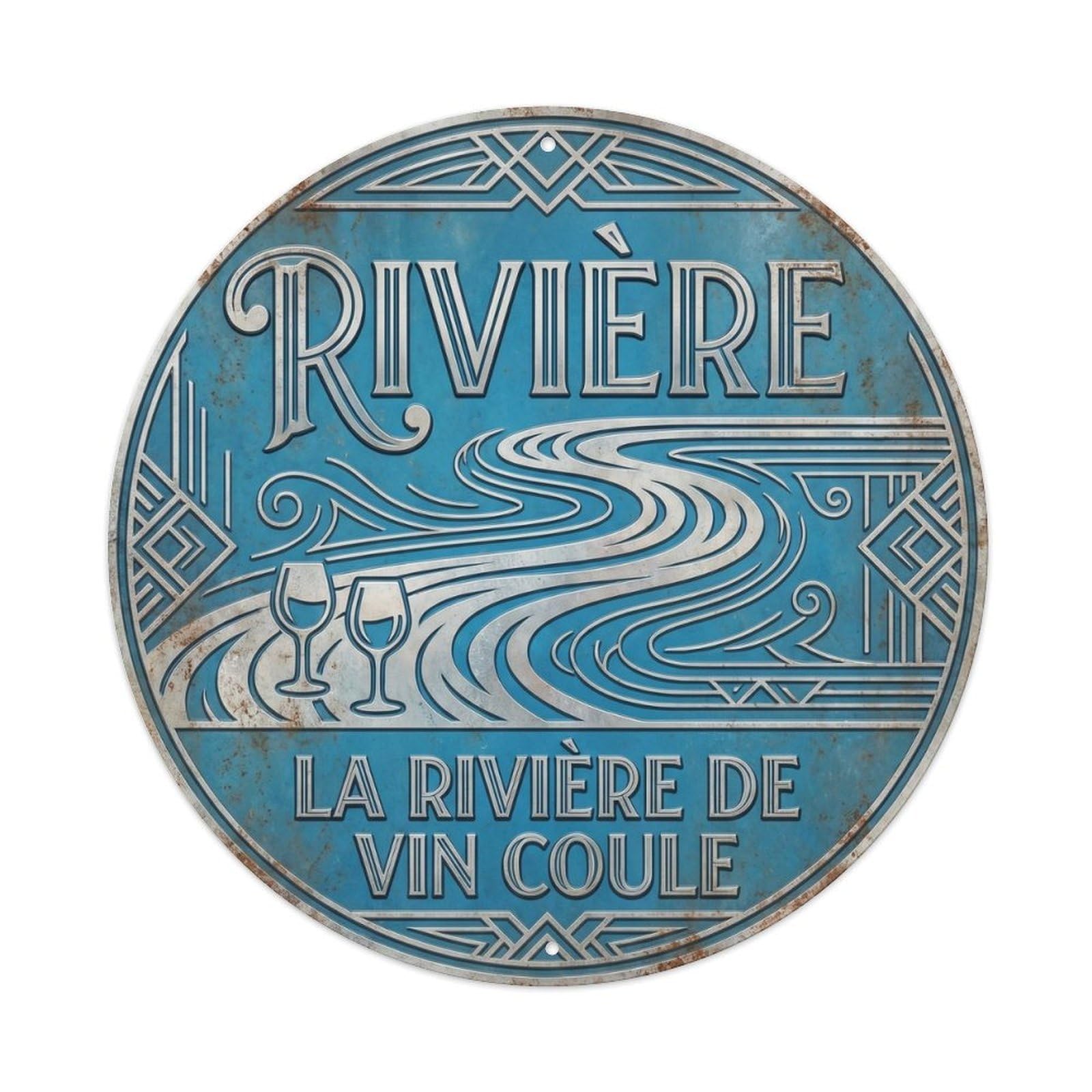 River Humorous Mancave River Vintage Metal Tin Sign Plaque Wall Decor for Cafe, Club Bar, Office, Garden Metal Poster 8x8Inch