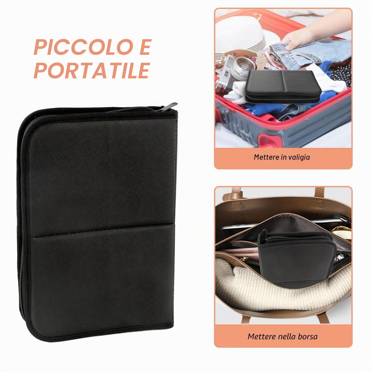 Discoball Borsa per pennelli da trucco pieghevole per pennelli da trucco, custodia per pennelli da viaggio professionale per viaggi e casa (spazzole non incluse)
