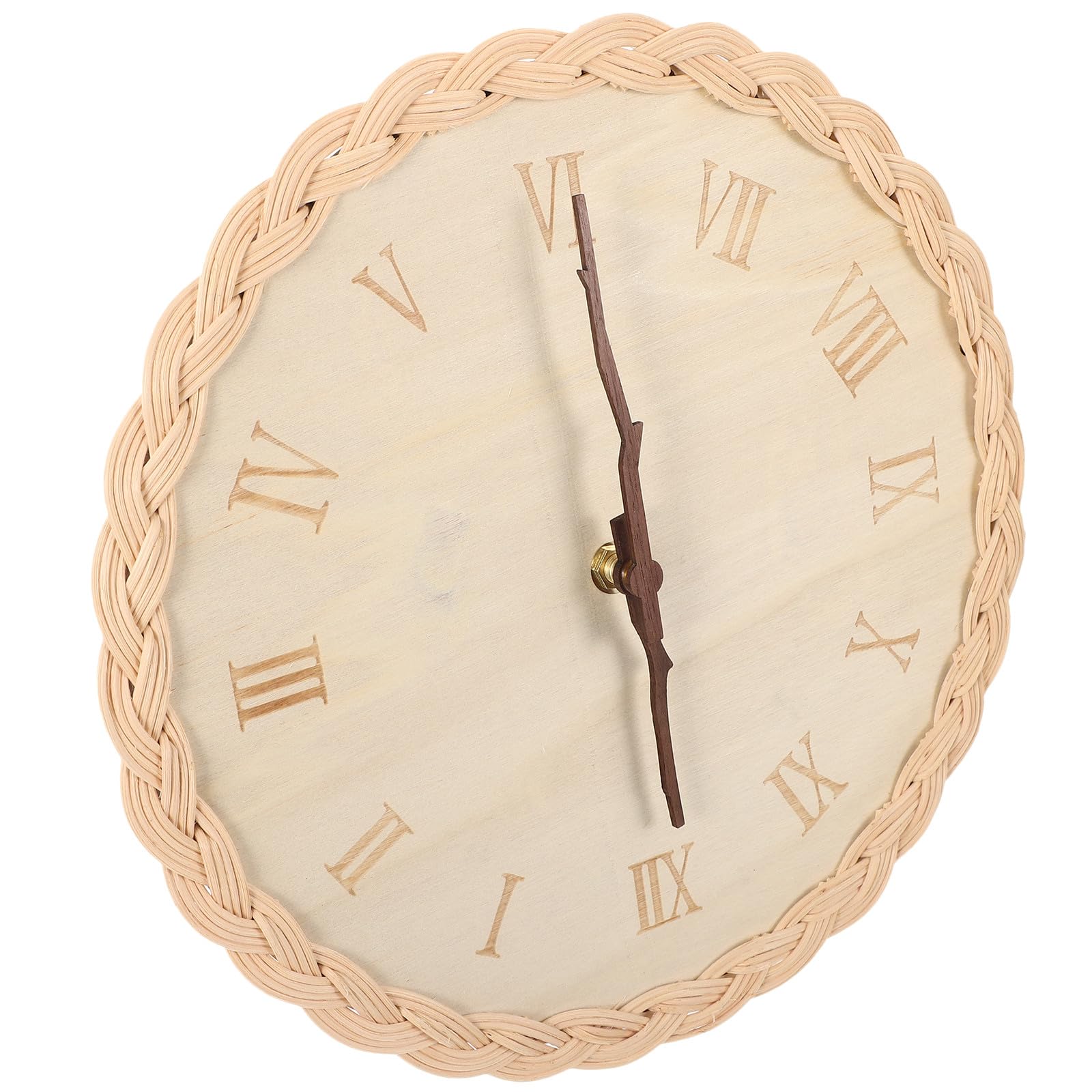 Horloge murale pour salon et bureau POPETPOP en bois naturel au design épuré