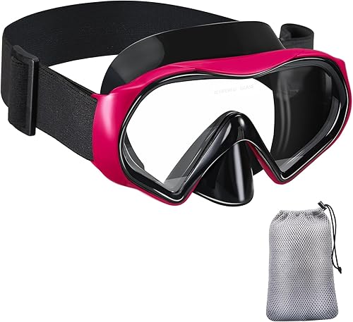 Miniatura 15 de Aegend Diving Mask for Adult Youth Diver, Anti-Fog Anti-UV Wide View Snorkel Mask for Scuba Diving Swimming Snorkeling Paquete de 1 negro,Paquete de