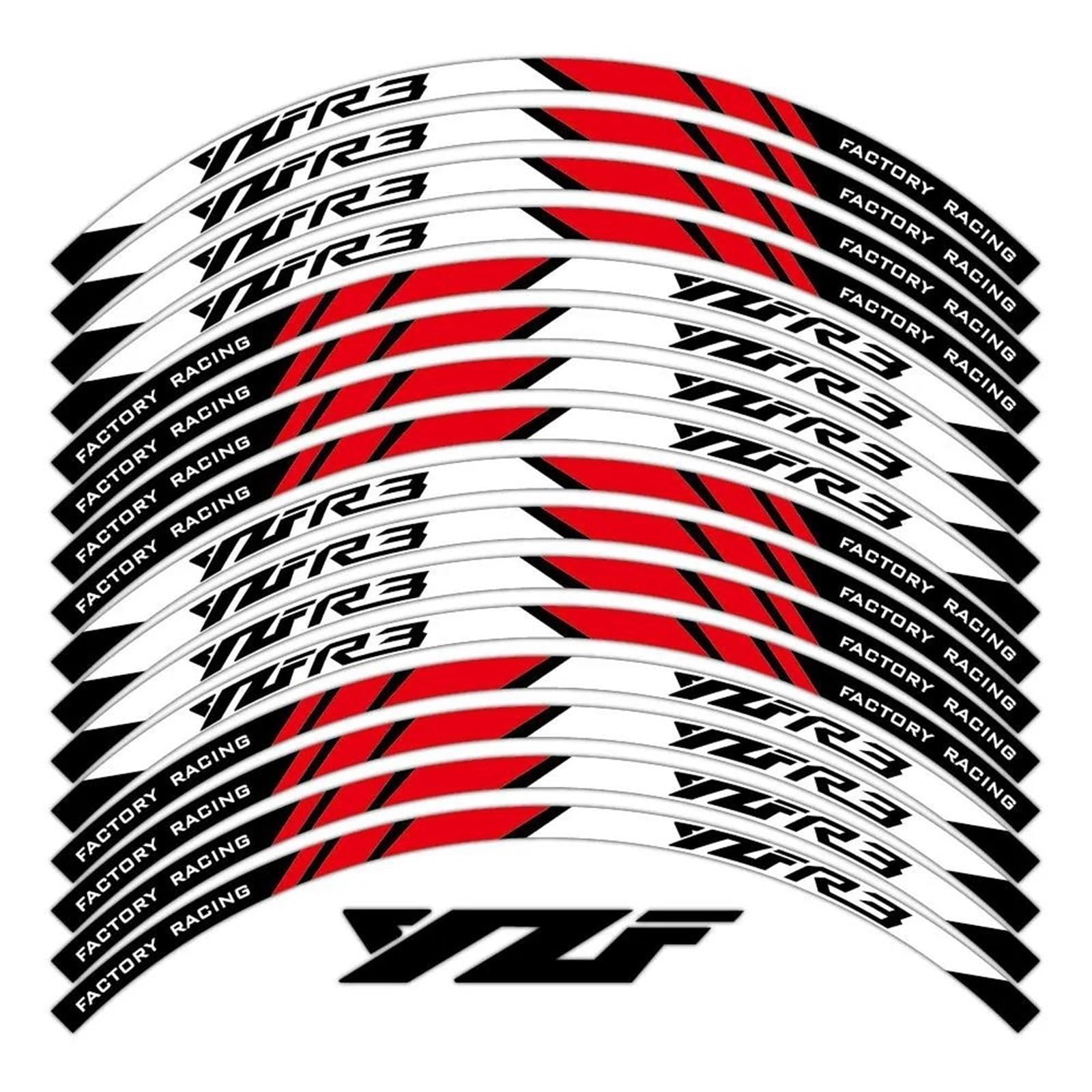 Reflective Motorcycle Wheel Sticker Stripe Tape Rim Decal for Yamaha YZF-R3 R3 Yzfr3