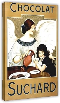 AUHUE Chocolat Suchard Poster 1900s Canvas Poster Paintings for Wall Art Decoration Living Room Office Frame 16x24inch