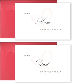 Set Of 2 Wedding Cards for Mom And Dad, Thank You Cards To Parents On Wedding Day