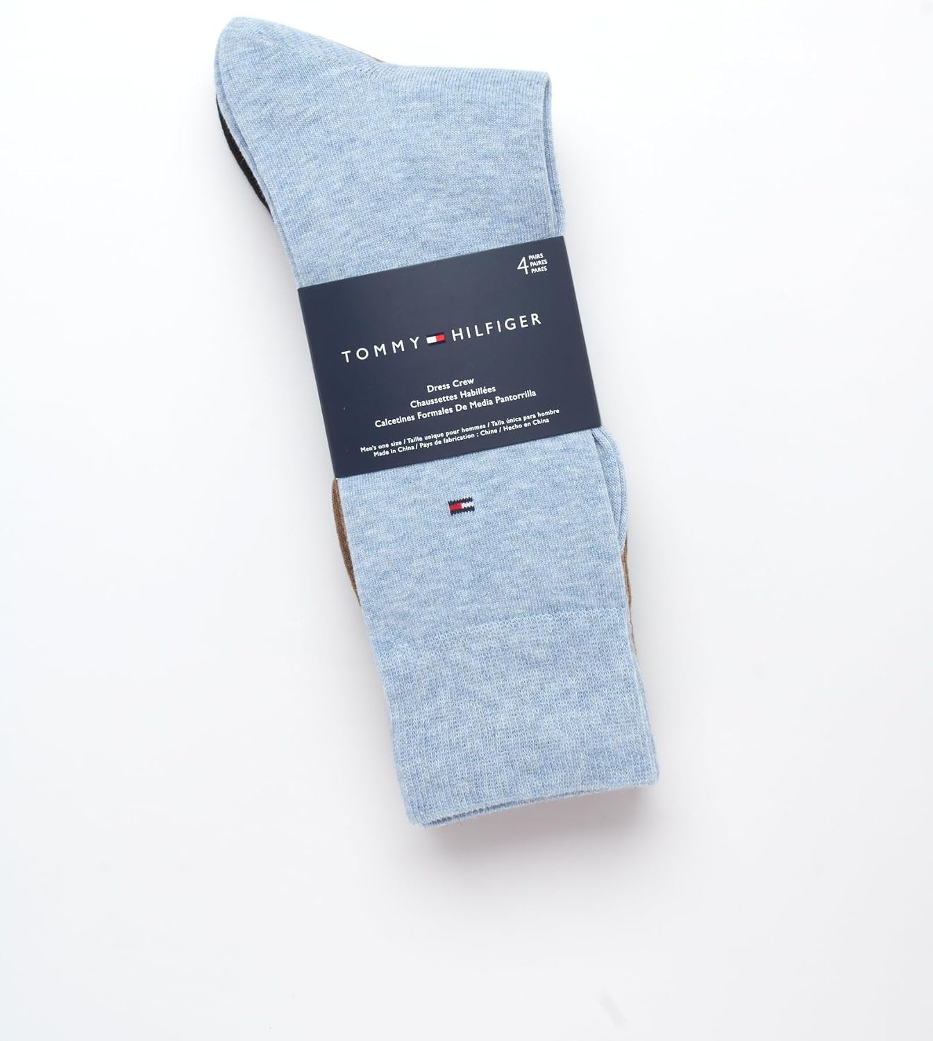 Tommy Hilfiger Men's Reinforced Heel Cotton Dress Socks (4-Pack)