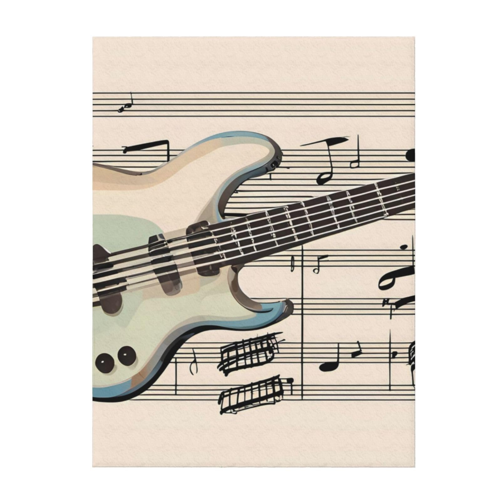 Couverture guitare chaude et durable grand plaid de lit
