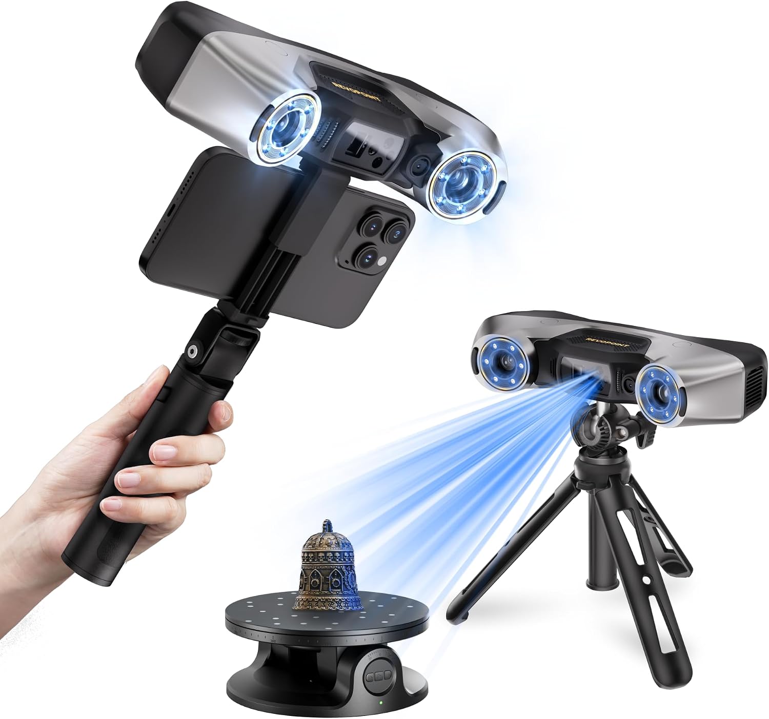 Revopoint MetroY Pro 3D Scanner for 3D Printing, 5 Scanning Modes, Up ...