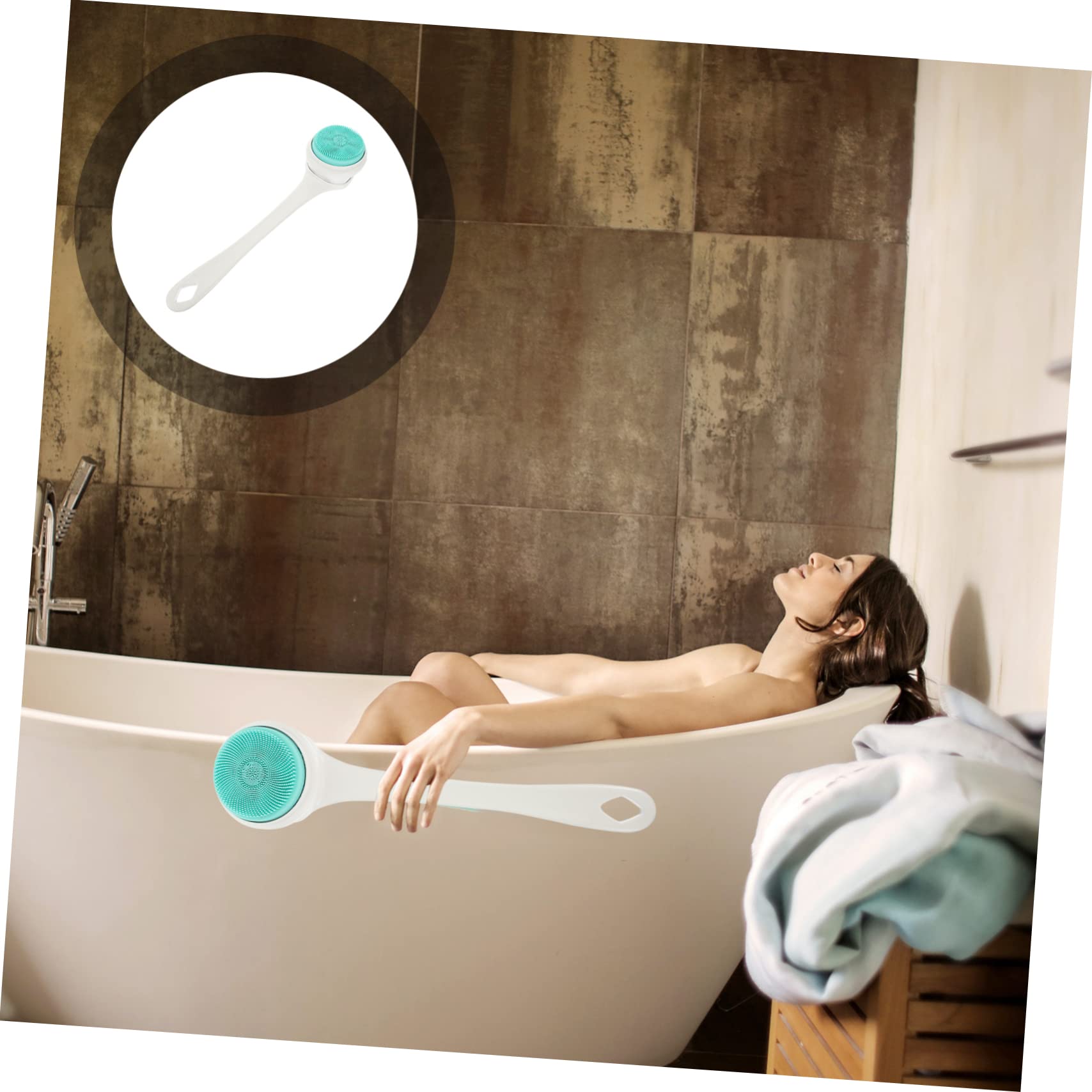 Beaupretty Cepillo Corporal Eléctrico Cepillo De Espalda Para Ducha Velocidades Exfoliante Corporal Depurador Para Lavado De Silicona Para Ducha Reutilizable Mango