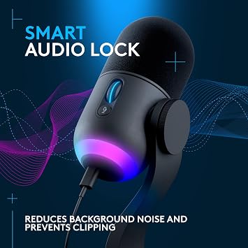 Logitech G Yeticaster GX (Black) | Dynamic Supercardioid Gaming Microphone, Boom Arm, RGB, LIGHTSYNC, Broadcast-Style USB Mic, PC/Mac, Recording/Streaming