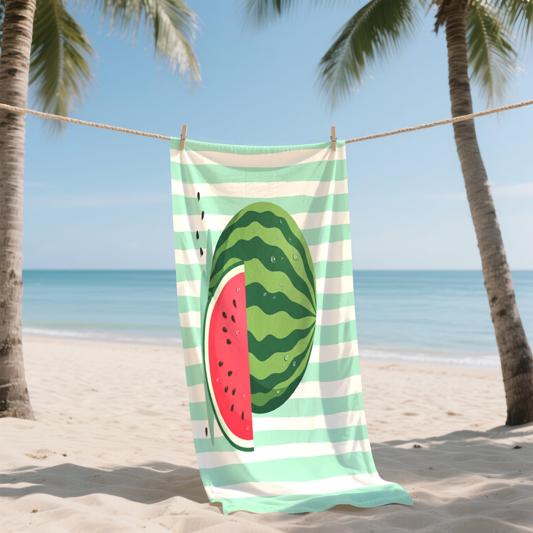 Serviette de Plage XXL Microfibre Palmier Perroquet Feuilles Tropicales, Drap de Plage Séchage Rapide Anti Sable & Légère, Serviette de Bain Grande Taille 100x200 cm, Cadeau été