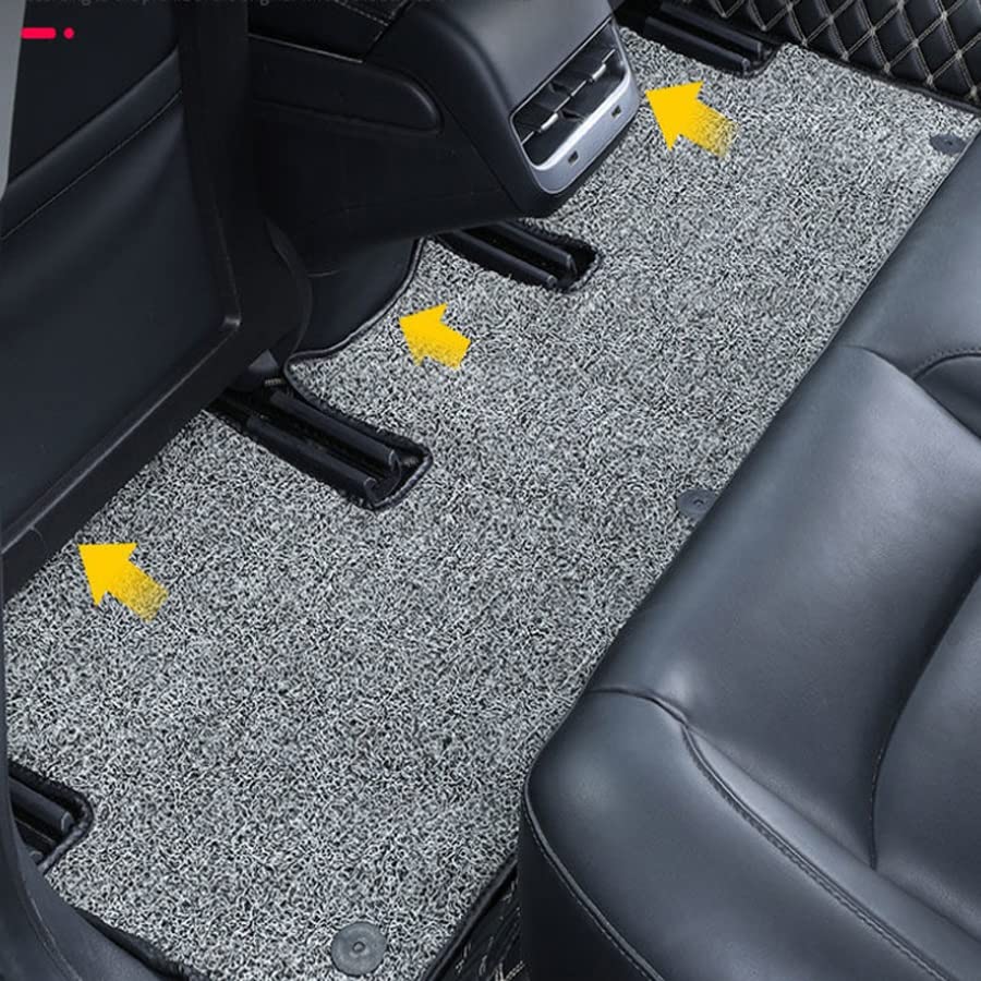 Tapis de sol pour Tesla Model 3 double couche noir beige élégant - 3