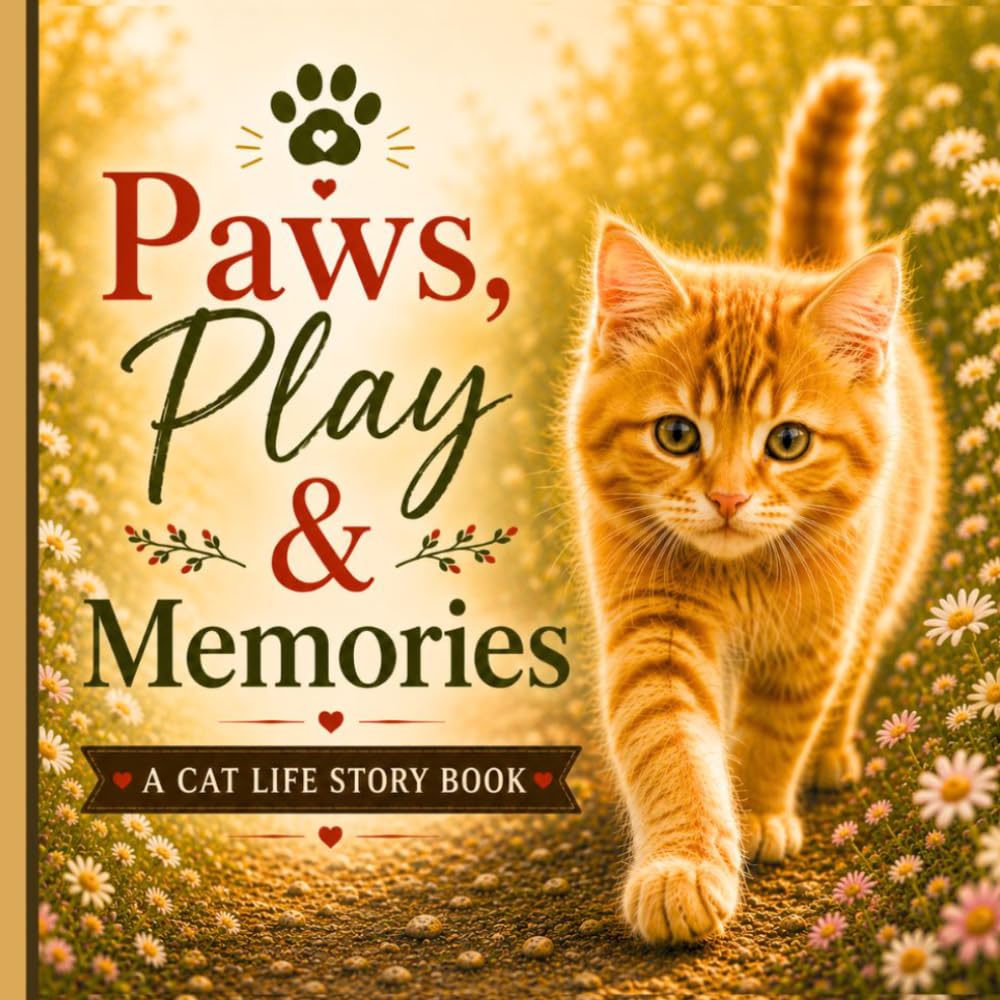 Paws, Play & Memories: A Cozy Cat Life Story Book for Memories, Milestones & Everyday Adventures