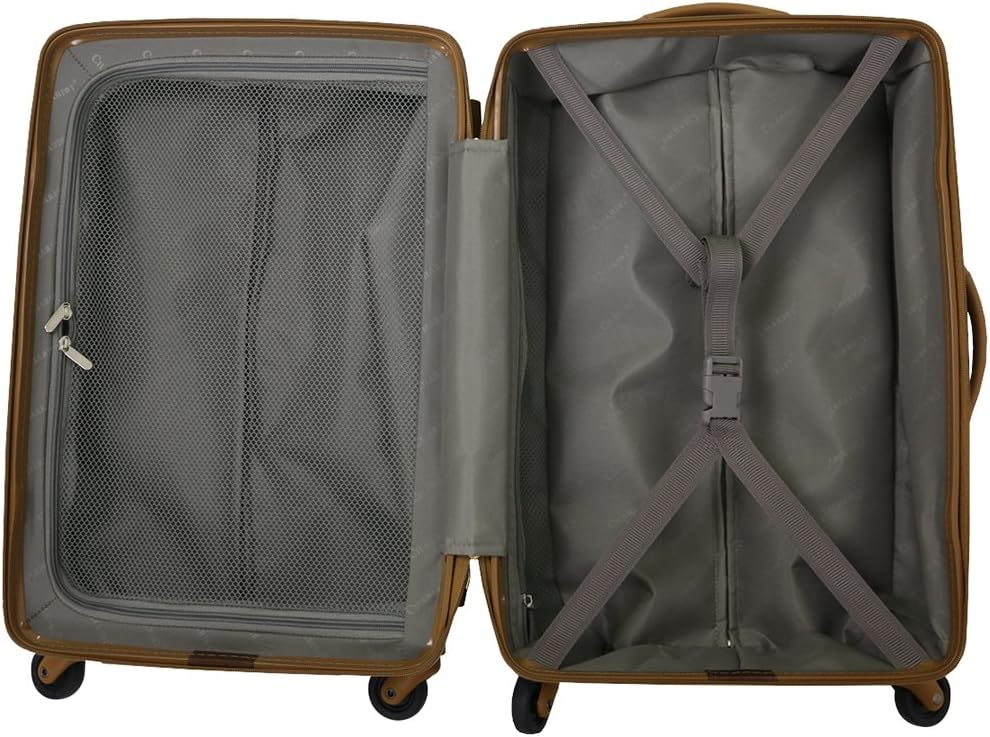 Review Chariot Titanic 20Inch Hardside Upright Spinner Carryon, Brown, One Size