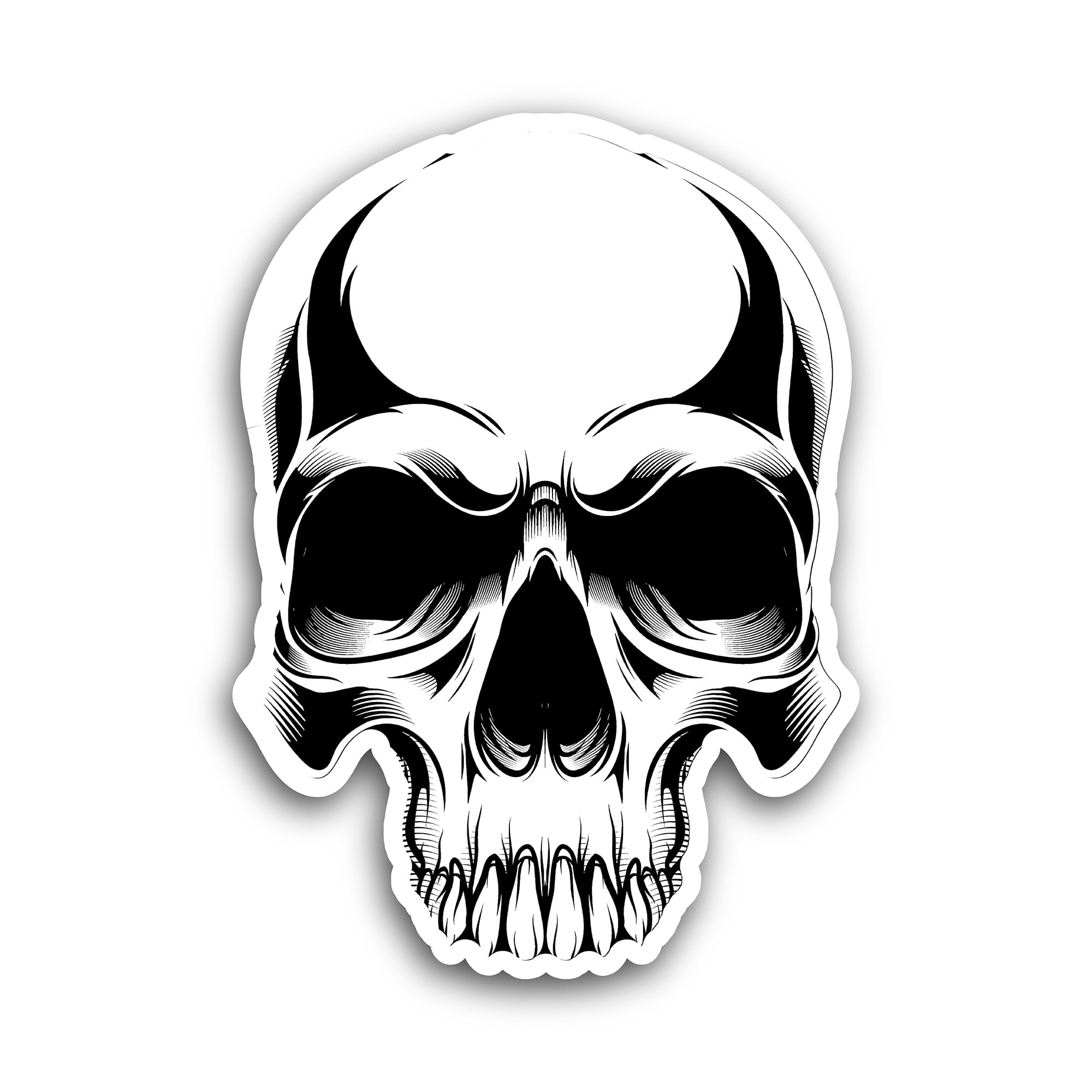 Lumberjack Skull With Axes Vinyl Stickers 2-Pack - Full Color Outdoor Decals For Cars, Trucks, Laptops