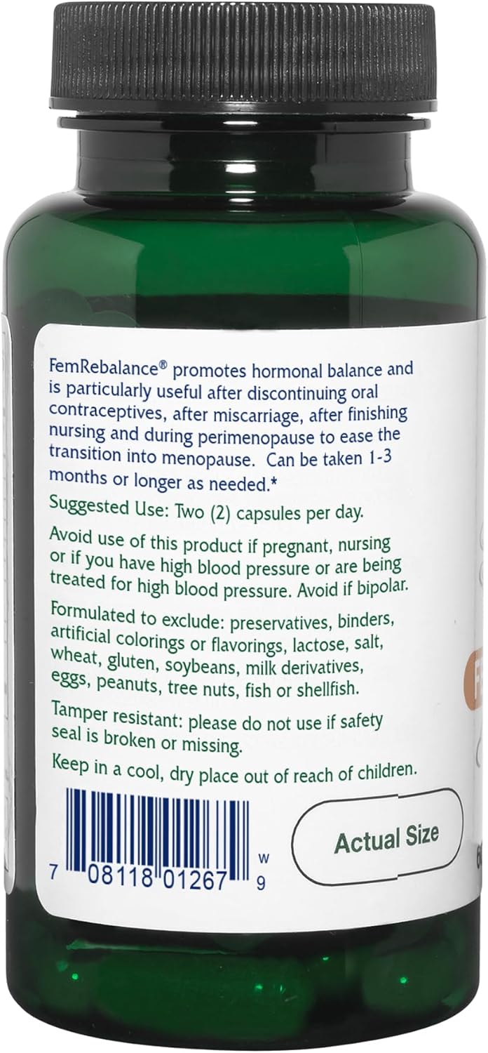 Vitanica FemRebalance, Hormone Balance Support for Women, Vegan, 60 Capsules - Image 3
