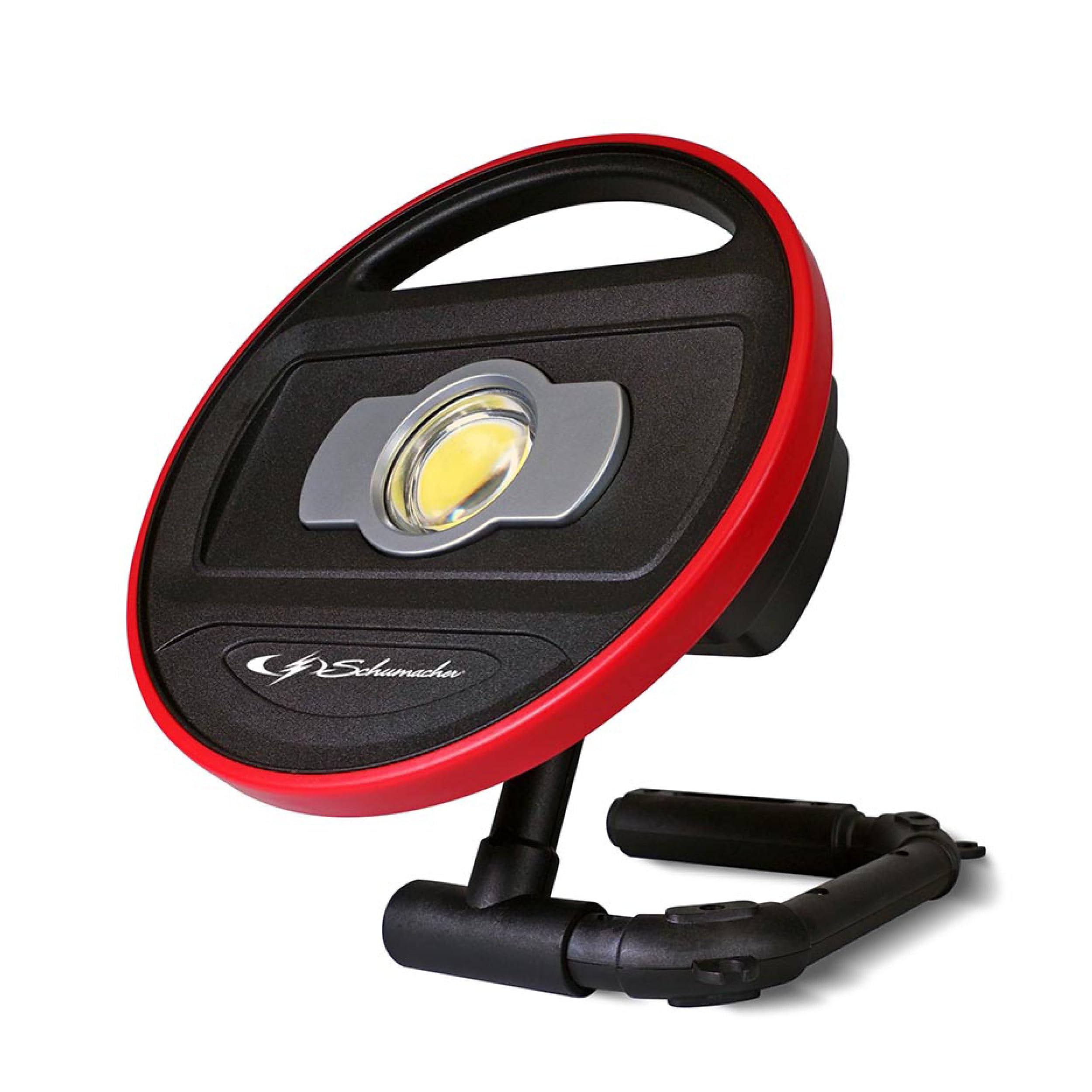 Schumacher Electric SL879 - Lámpara LED Recargable 15W, 1200 Lúmenes - para Espacios de Trabajo, Sitios de Construcción, Garajes - Regulador de Brillo - Pie de Soporte - Acabado Suave al Tacto