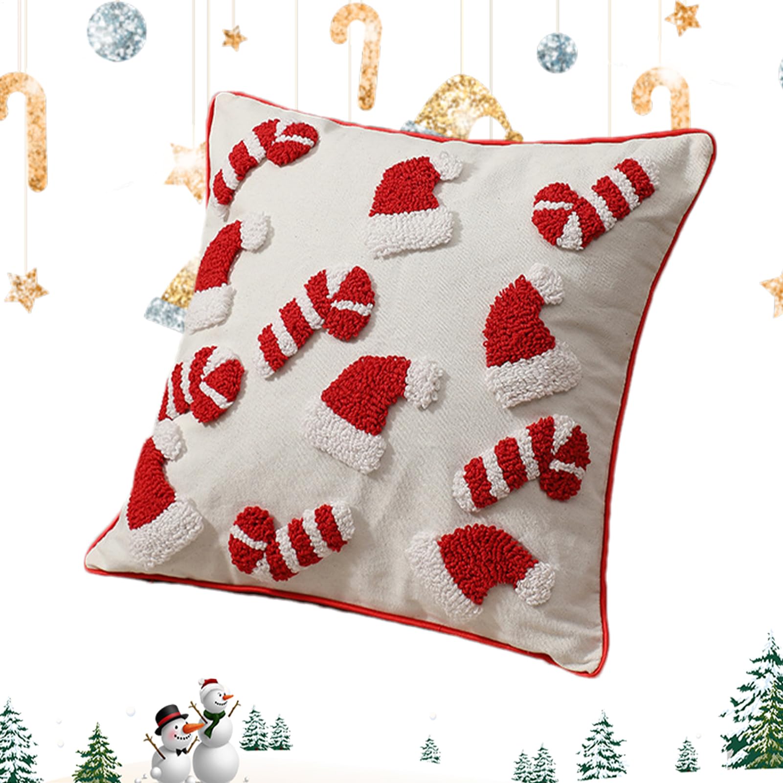 Housse de coussin de Noël douce pour canapé inconfortable