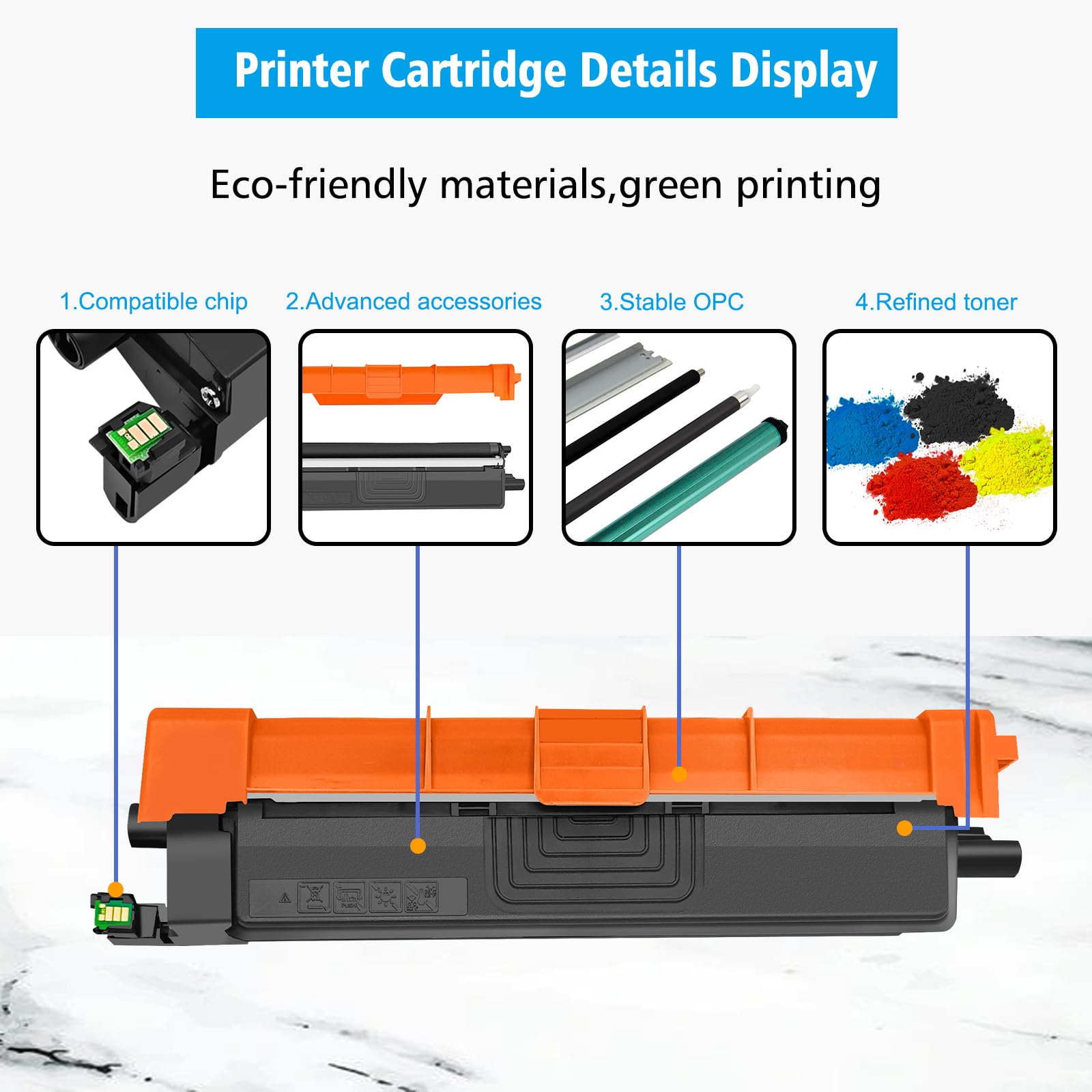248XL TN248XL 4 Colori Cartucce Toner Compatibili TN-248XLBK TN-248XLC TN-248XLM TN-248XLY Alta Capacità per Stampante Brother HL-L3215CW L3220CW L3220CWE DCP-L3515CDW L3560CDW MFC-L3740CDW L3740CDWE