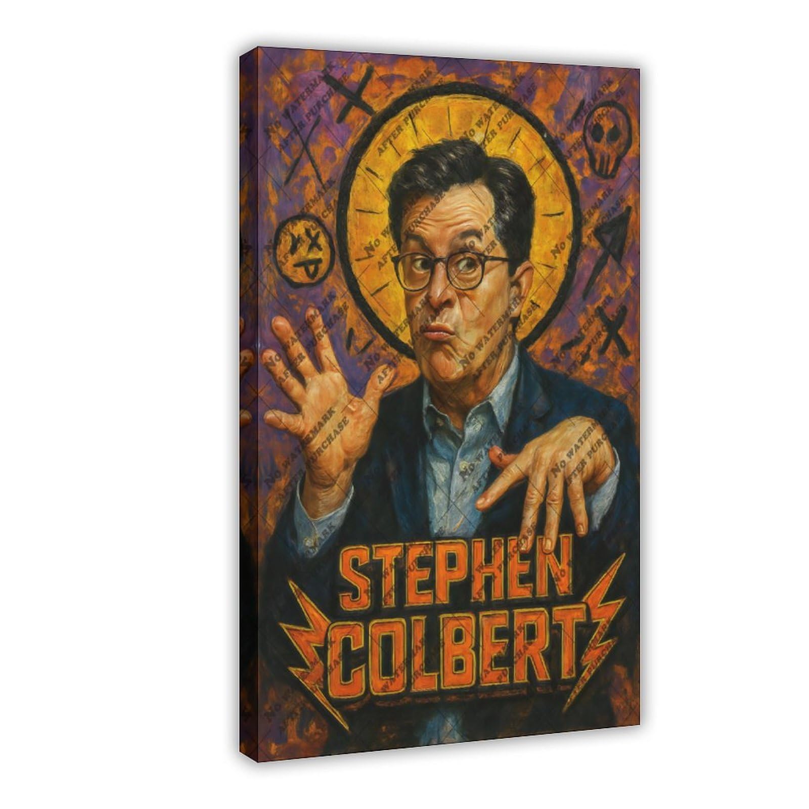 ZYGNBHL Poster della commedia dell'attore Stephen_Colbert, decorazione per sala d'intrattenimento, idea regalo, 30 x 45 cm