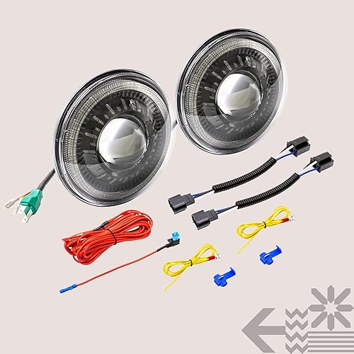 Vista 17 de TRUE MODS H6024 - Faros delanteros LED negros de 7 pulgadas para Jeep Wrangler JK Unlimited JKU TJ LJ CJ TJ TJ Accesorios [aprobado por DOT]