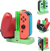 Vista 10 de FASTSNAIL Charging Dock Compatible with Switch 2 Joypad, Charging Stand for Switch 1/2 P Controller, Charging Orgnizer for Joycon 2 & for Pro Negro