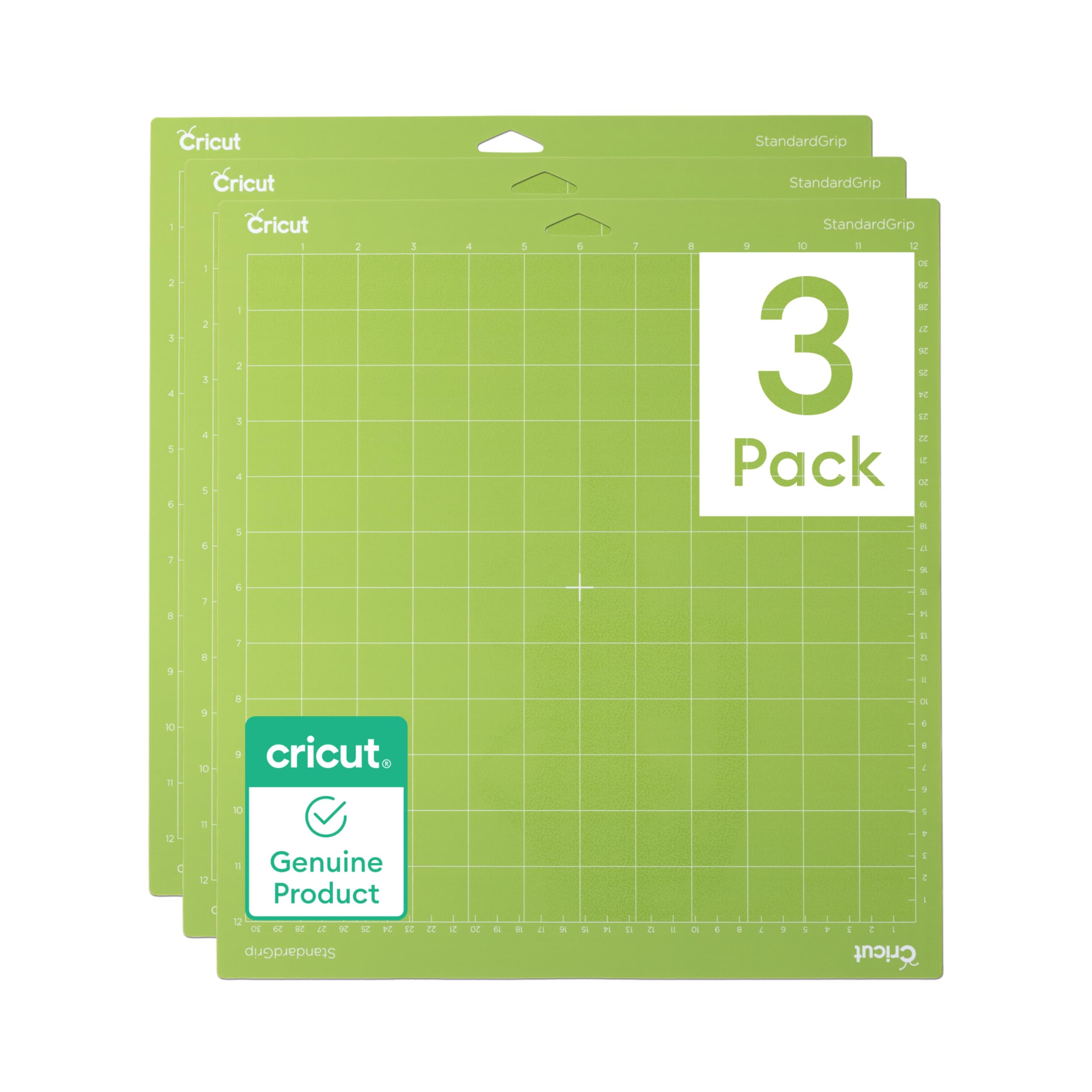 Best Cricut Supplies for DIY Halloween Projects 1 Cricut StandardGrip 3 pack 12x12 green cutting mats with blue grid lines for Explore and Maker