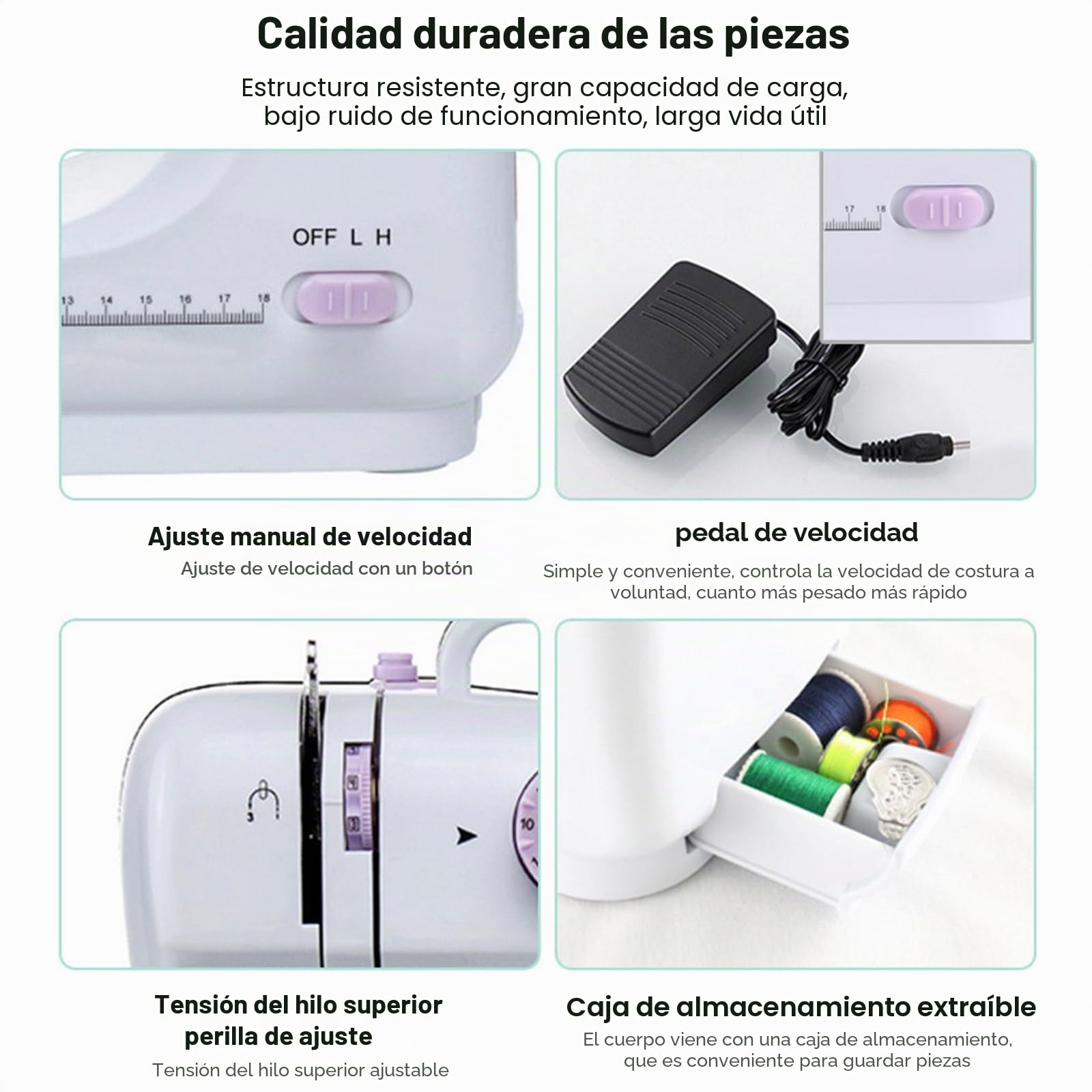 505A Mini MáQuina De Coser Para Principiantes Con 12 Puntadas, 42 Piezas Kit De Costura Y 25 Piezas Patchwork, Carrete De Hilo, MáQuinas De Coser EléCtricas, Adecuada Para Vaqueros