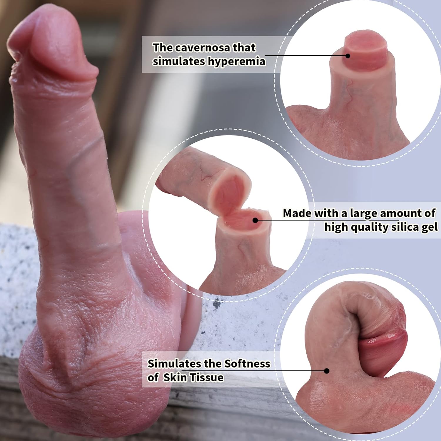 6.77 Inch Reproduction Realistic Real Dildos for Beginners, Silicone Soft Lifelike Thick G-spot Penis Stimulator with Suction Cup Dildo for Hands-Free, Adult Sex Toys Cockfor Men & Women(Falcon)