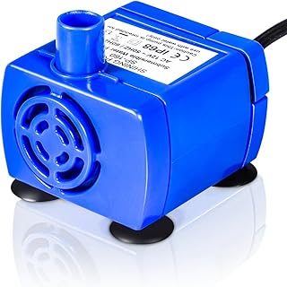 Mumusuki Pet Ultra Silent Generation Submersible Electric Water Pump 5.9ft Long Cable Low Power Consumption Motor Compatible for Flower Fountains Blue
