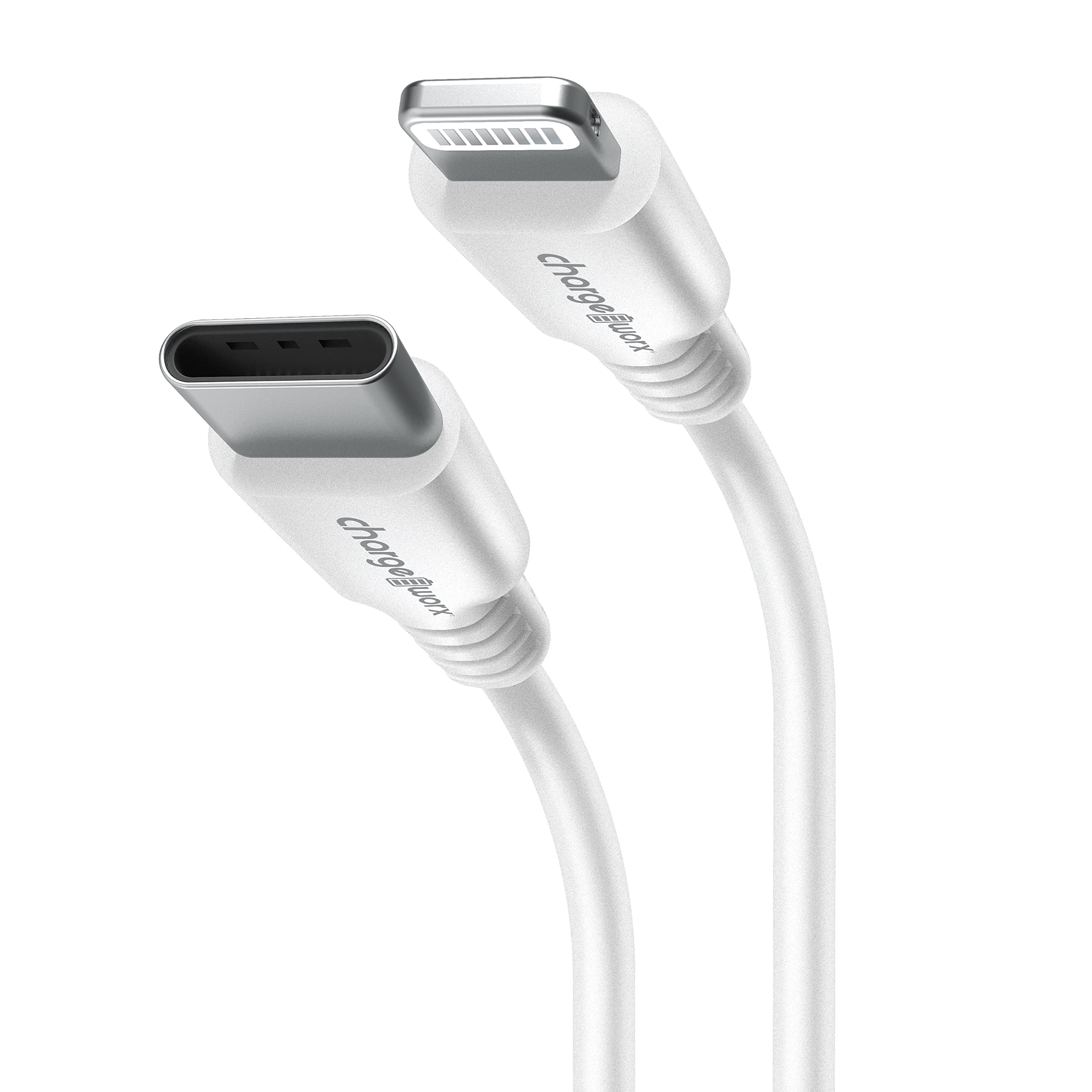 CHARGEWORXUSB-C to Lightning 10ft Cable - 20W Power Delivery - MFi Certified - Gaming Ready - Charge and Sync - for Apple iPad, iPhone 13 13 Pro 12 Pro Max 12 11 X XS XR 8 Plus, AirPods Pro