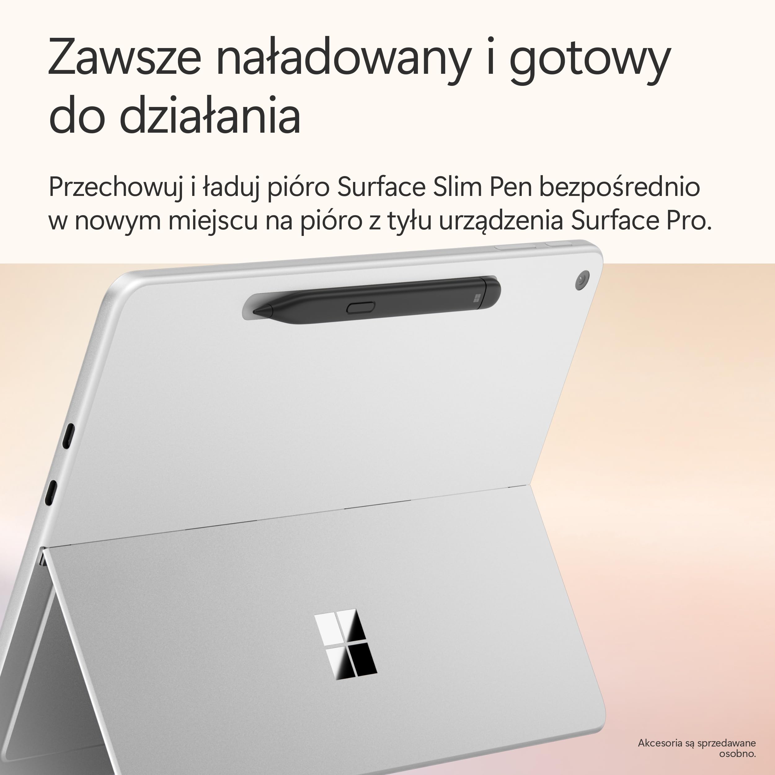 Microsoft Surface Pro | Copilot+ PC | 12-calowy ekran dotykowy LCD | Snapdragon® X Plus | 16 GB pamięci RAM | 256 GB SSD | Najnowszy model, 1. edycja | Platyna