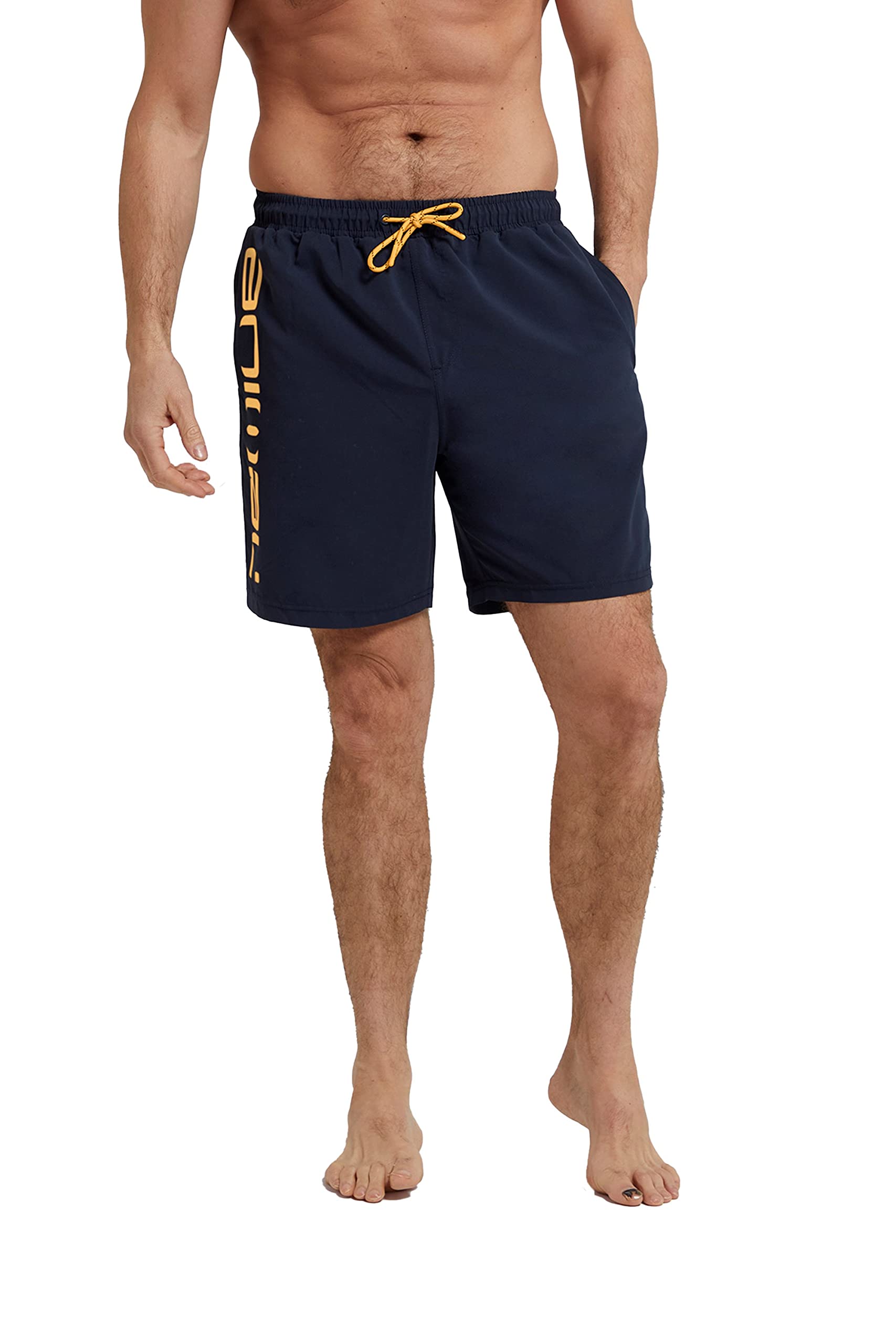 Animal Deep Dive Mens Boardshorts, Lightweight, Quick Dry & Mesh Lined Swim Trunks with Drawstring- Best for Surfing, Beach & Outdoors Navy 2XL