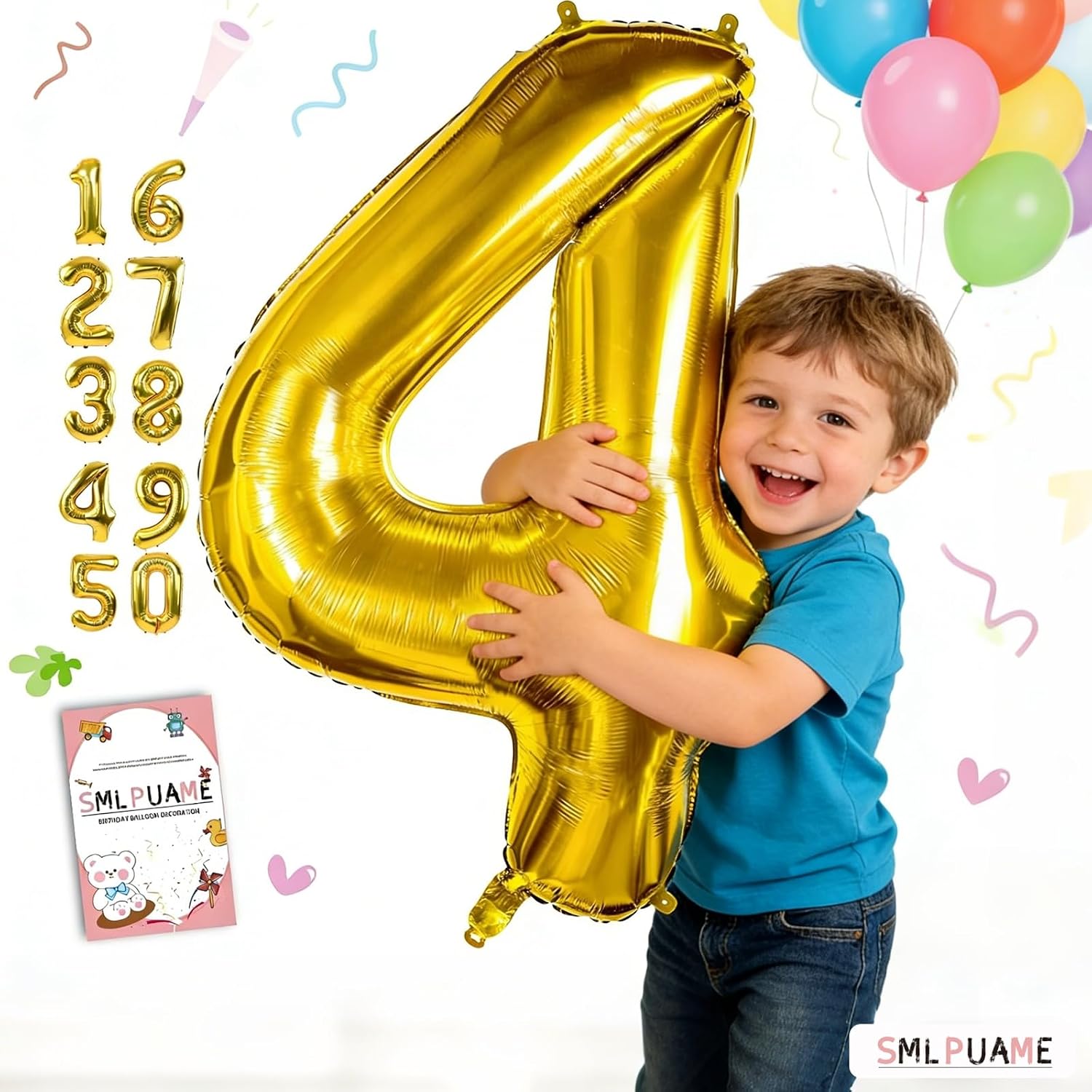 40 inch Number Balloon 0-9 Gold Large Number 40 Balloons,Digital Balloons for Birthday Party Celebration Decorations Supplies, Helium Foil Number Balloons for Wedding Anniversary image 5
