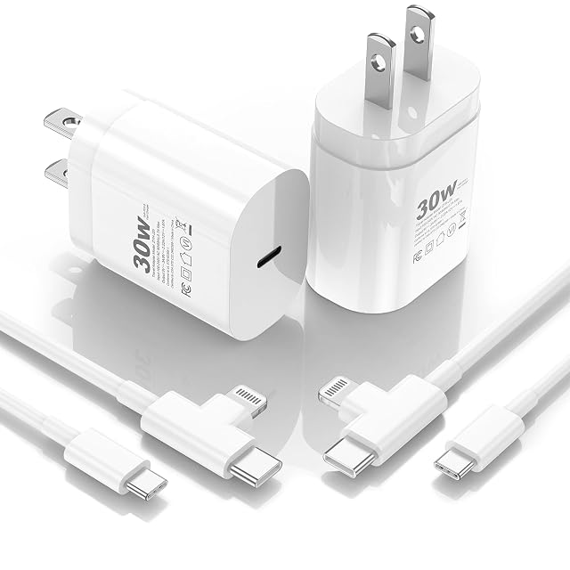 30W iPhone 17 16 15 14 13 12 Charger Fast Charging Block with 6FT Long C to Type