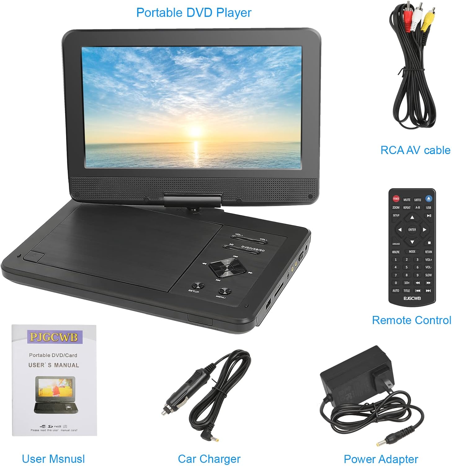 Flаѕh Dеаlѕ - 50% оƒƒ Portable DVD Player 12.1 with 10.1 HD Swivel Display Screen, 5 Hour Rechargeable Battery, Portable DVD Player for Kids, Supports SD Card/USB/CD/DVD/Sync TV