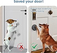 Vista 6 de Timbre de puerta para perro para entrenamiento de orinal, timbre inalámbrico para puerta de perro que funciona a 1000 pies con botón táctil