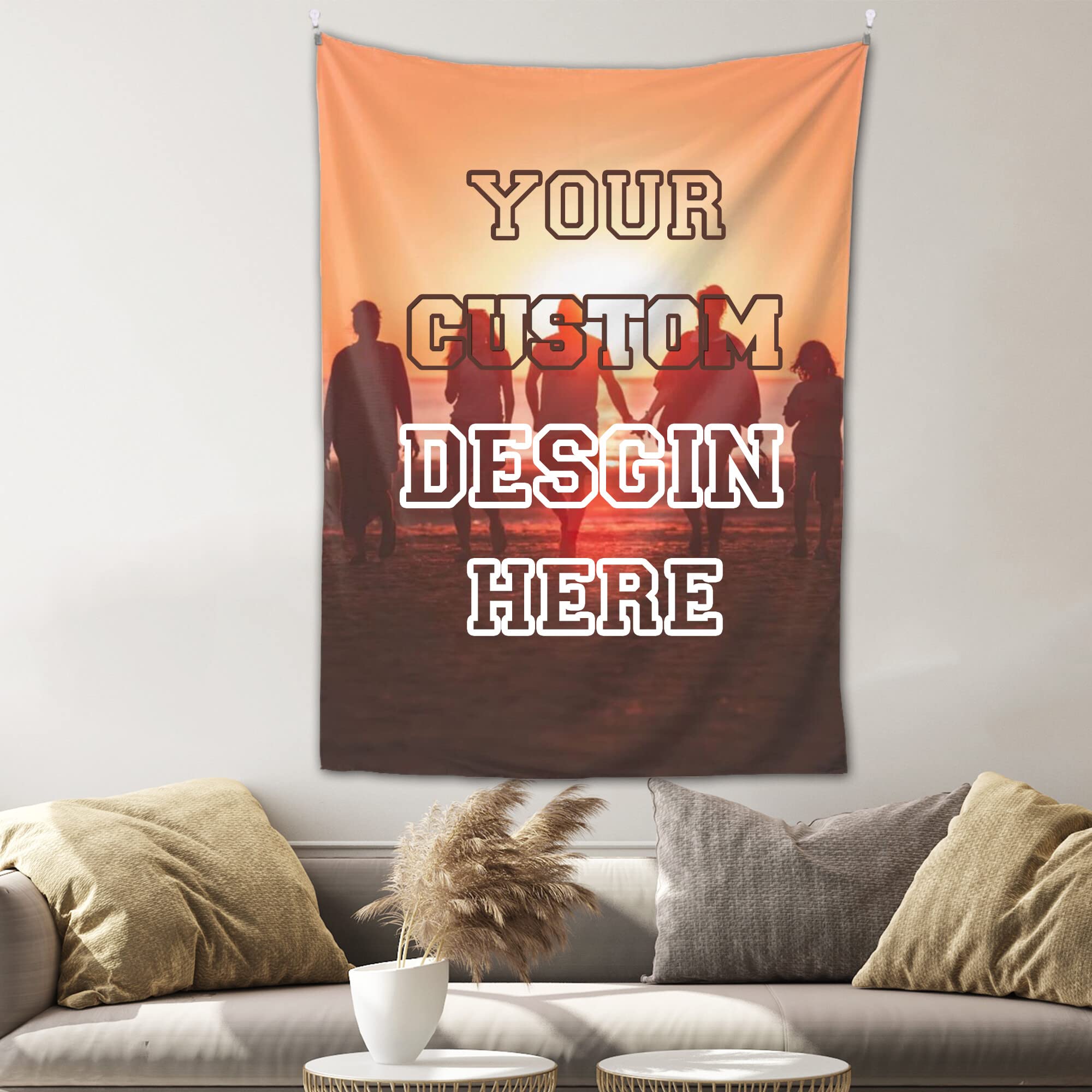 Custom Tapestry Backdrop for Wedding, Family, Memorial Gift - Home Decor Wall Tapestries - 40 X 60 Inch