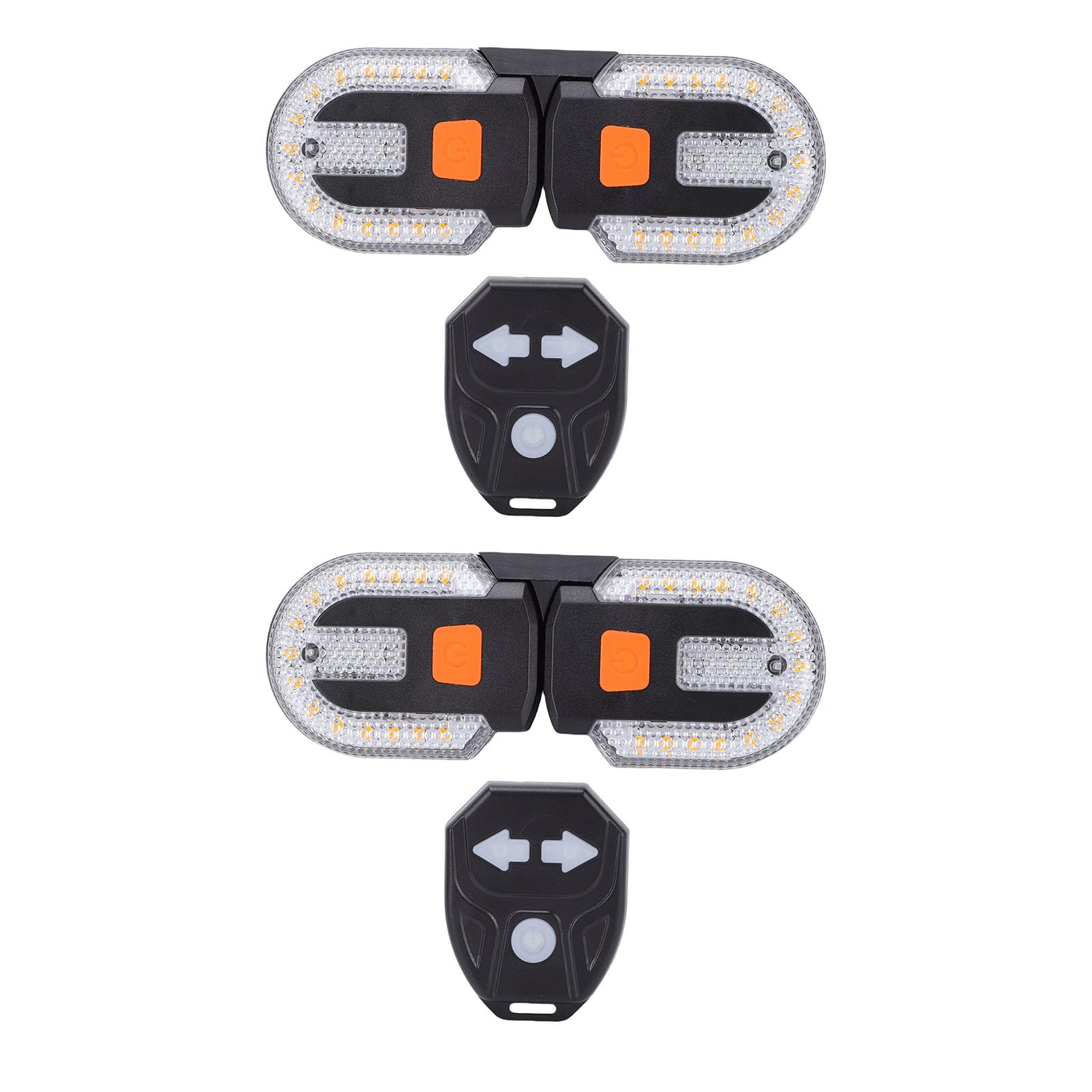 Señales de para Bicicleta, Luces Traseras LED Recargables por USB con Control Remoto, Paquete de 4 ABS, 5 Modos, Alerta Audible de Visibilidad de 150 M para Bicicletas de Montaña y