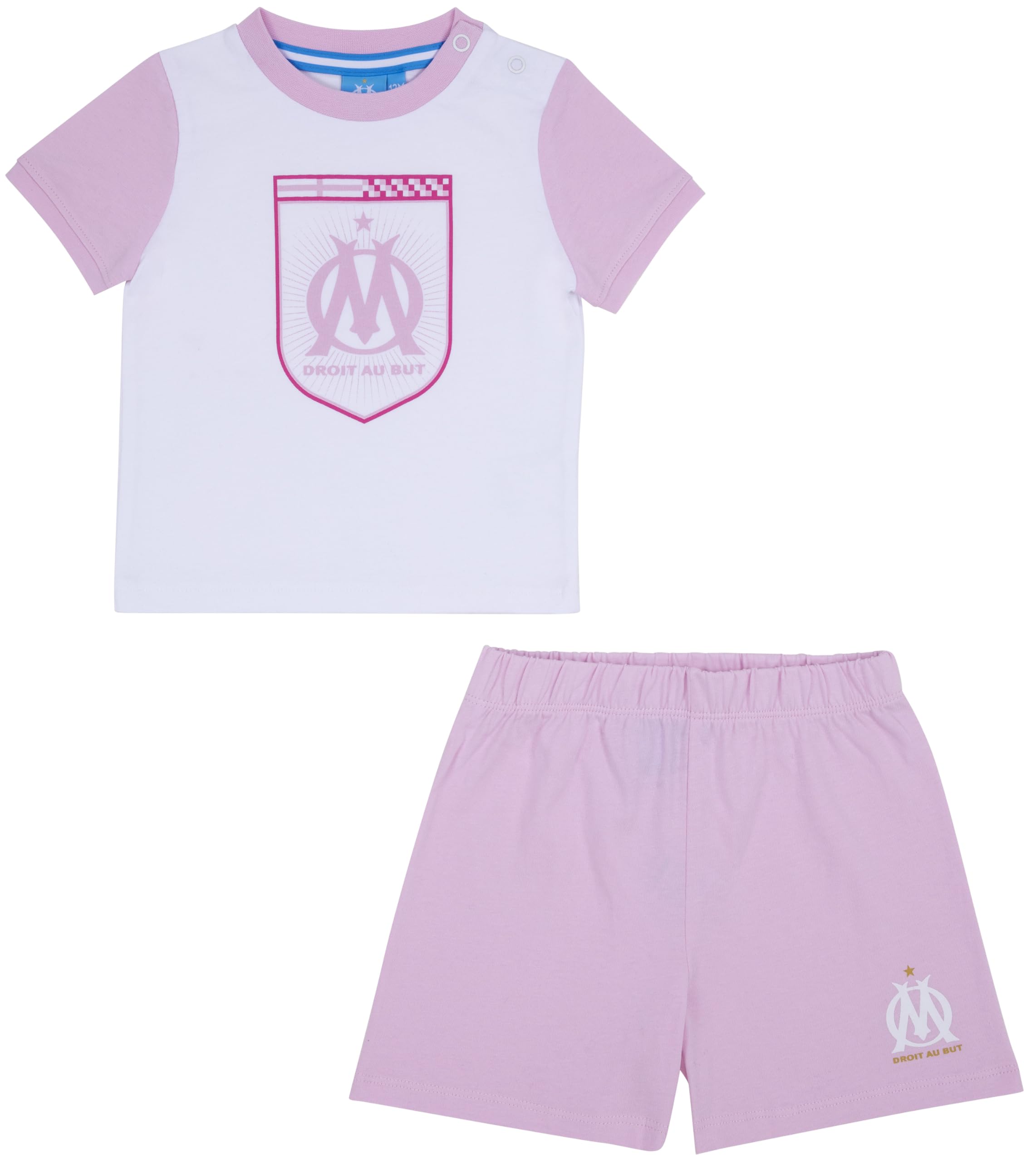 OLYMPIQUE DE MARSEILLE Ensemble t-Shirt Short bébé Fille Om - Collection Officielle
