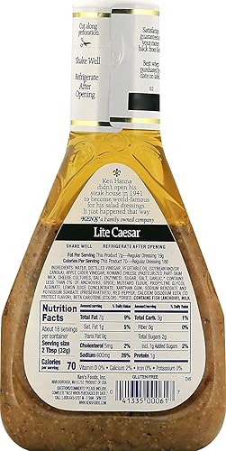 Miniatura 2 de Ken's Steak House Variedad, 1 aderezo Ken's Steak House Lite Ceasar, 16 onzas líquidas, 1 aderezo Ken's Steak House Simply Vinagrette Caesar, 16