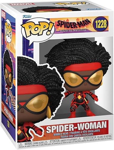 Miniatura 2 de POP Marvel: Spider-Man: Across The Spider-Verse - Figura de vinilo de Spider-Woman Funko (incluye funda protectora de caja compatible), multicolor,