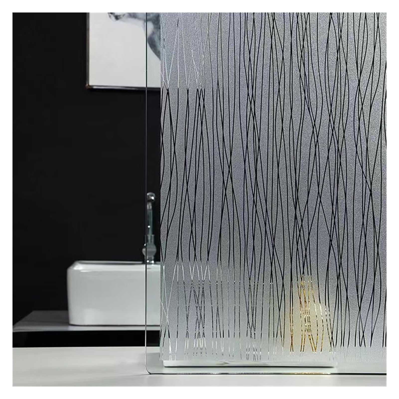 Gc3sj7wn6b One Color Privacy Film Frosted Window Privacy Film, Static Cling Uv Blocking Removable Clings, Opaque Stickers, Non Adhesive Coverings For Home Office Window Film(55X500cm)