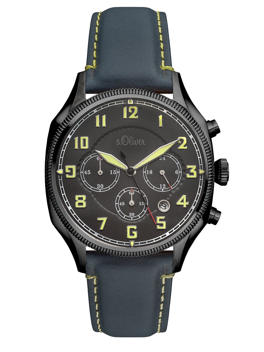 s.Oliver SO-3180-LC - Reloj de Pulsera para Hombre (cronógrafo, Cuarzo, Piel)