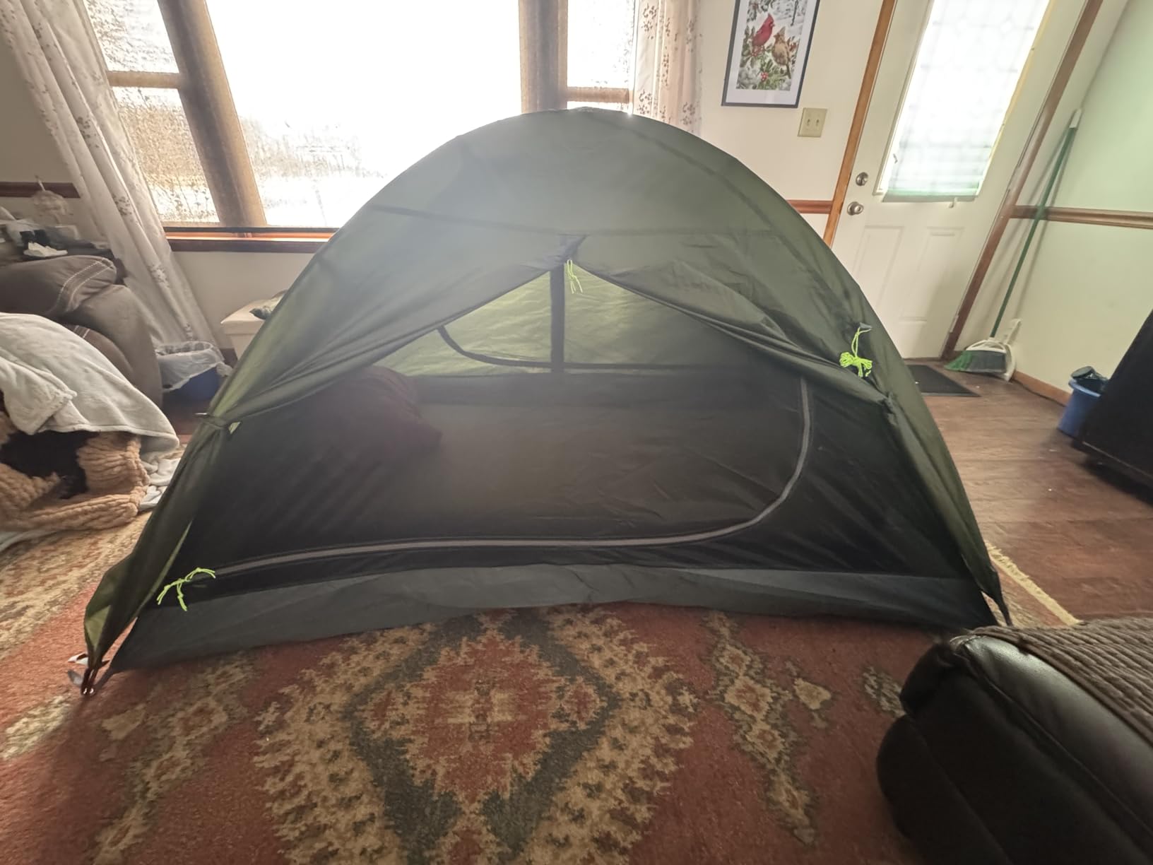 Night Cat 2-Persons Backpacking Tent: Waterproof Lightweight Camping Tent for Two People Hiking Outdoor Mountain with Aluminum Poles and Rainfly Green customer photo 5