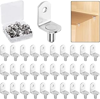 1/4 Inch Shelf Support Peg，Support Cabinet Shelf Pins，Shelf Bracket Pegs with Hole，L-Shaped Furniture Replacement Peg for Cabinets,Shelves,Wodrob