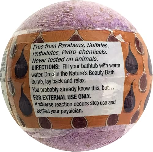 Miniatura 6 de Nature's Beauty Bombas de baño de azúcar moreno e higo, natural hecha a mano, no mancha, bomba de spa de lujo, hidrata la piel seca, hecha con