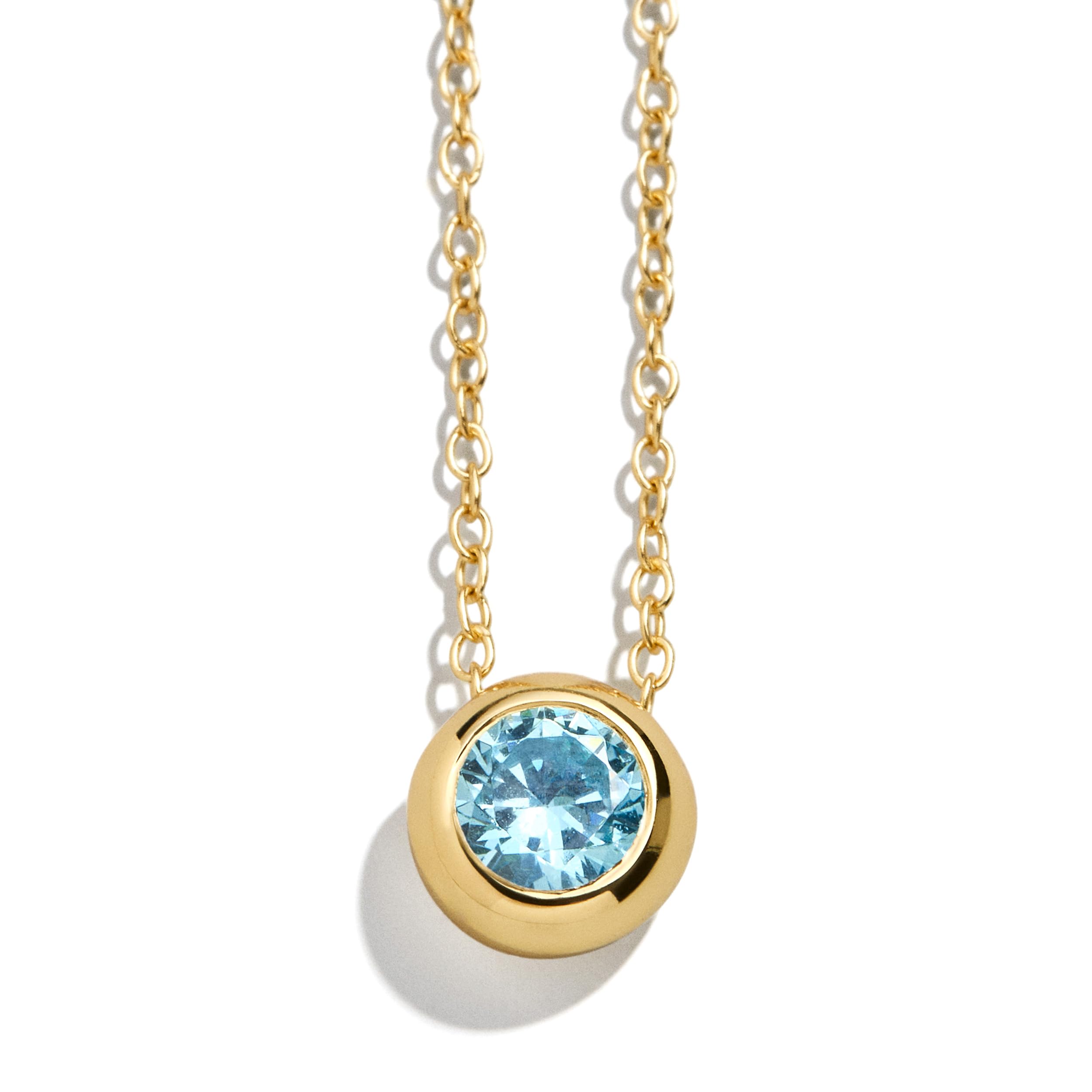 BaubleBar 18K Gold-Plated Sterling Silver Birthstone Pendant Necklace