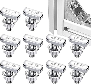 lyanny T-Nuten Schrauben Set, Edelstahl Hammerkopf T-Schraube, Befestigungshardware für Werkbank Türmechanismus Solaranlagen Montage Industrieausrüstung Möbelbau