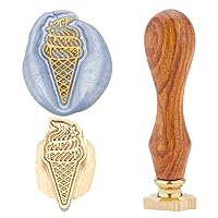 Vista 10 de CRASPIRE Sello de cera para velas, sellos de cera de sellado de flores, retro, vintage, cabeza de sello de latón extraíble con mango de madera