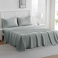 Vista 22 de HENGWEI - Juego de sábanas de satén, tamaño Cal King, 4 piezas sedosas con bolsillo profundo, juego de ropa de cama suave de lujo, transpirable