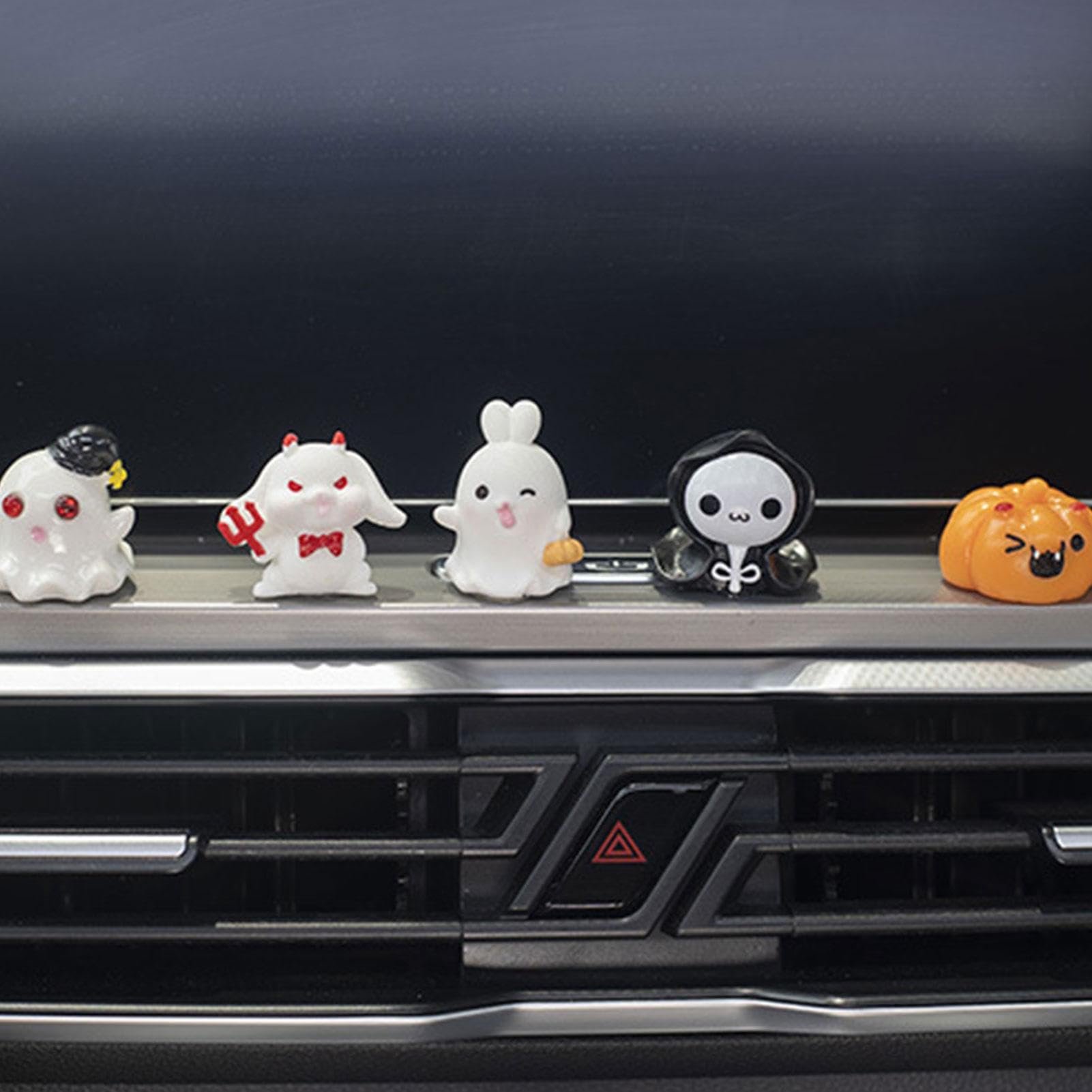 Decoraciones Luminosas Para Salpicadero Halloween - Pack De 9 Figuras De Resina, Brillan En La Oscuridad, Divertidas Para Coche Y Hogar